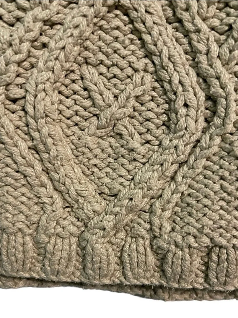 Sundance 80%Silk 20% Cotton Cable-Knit Sweater-size Large